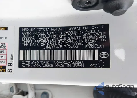 2018 Toyota Camry Se from USA, damaged, VIN JTNB11HKXJ3022651